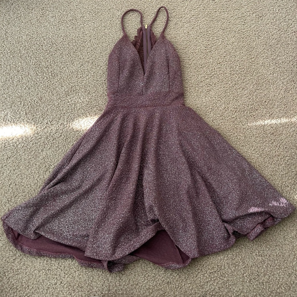 homecoming dress sparkly purple